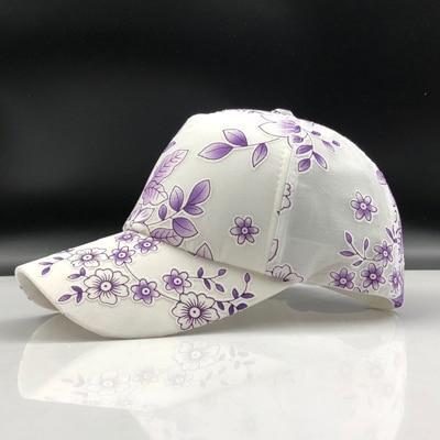 2019 Simple Women's Baseball Cap,Painting Embroidery Flower Girls Snapback Hats