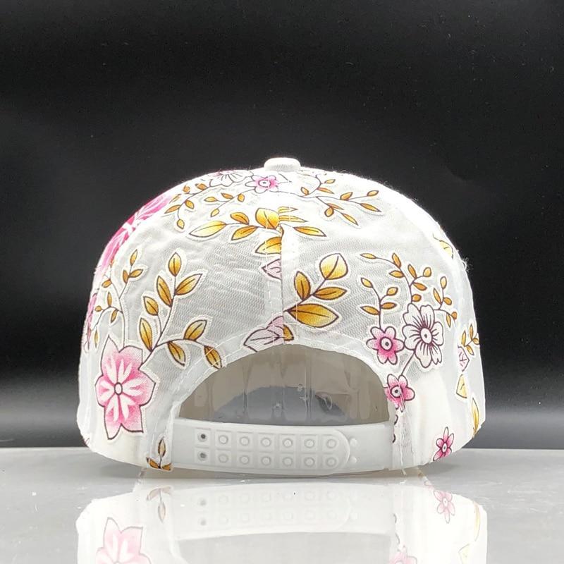 2019 Simple Women's Baseball Cap,Painting Embroidery Flower Girls Snapback Hats