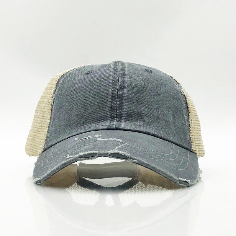 2019 Washed Ponytail Baseball Cap,Snapback Mesh Caps