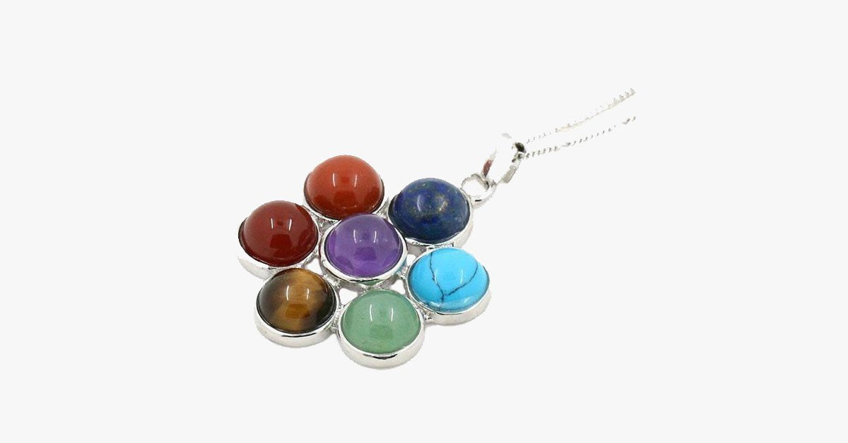 7 Chakra Stones Natural Healing Pendant Necklace