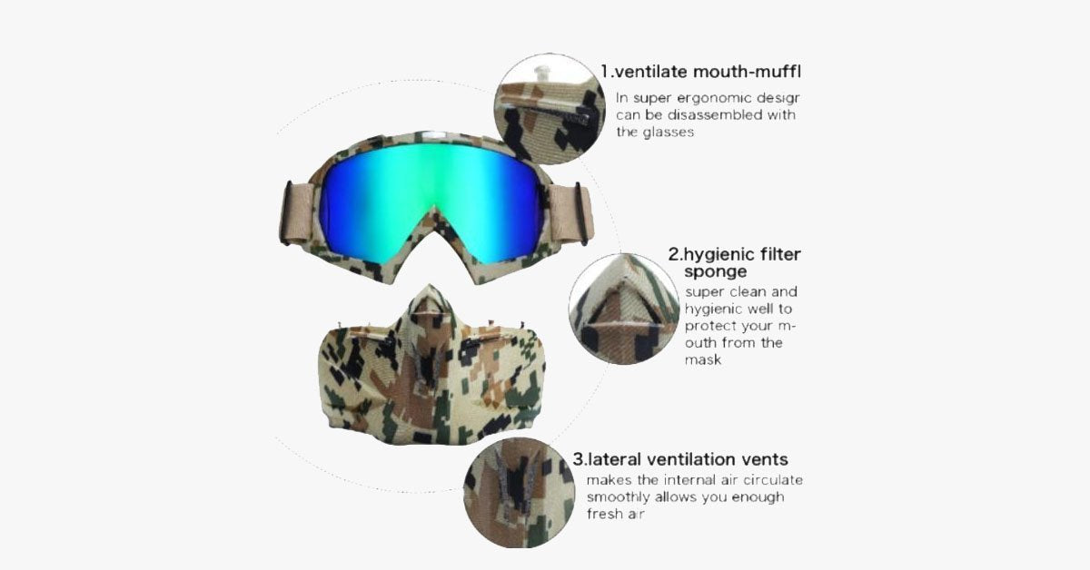 Winter Sports Ski Mask - Double-Layer Lens & Breathable