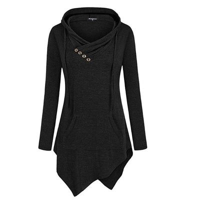 Casual Tunic Uneven Hoodie