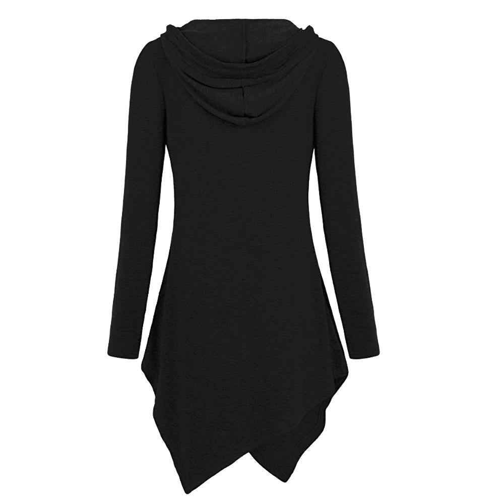 Casual Tunic Uneven Hoodie